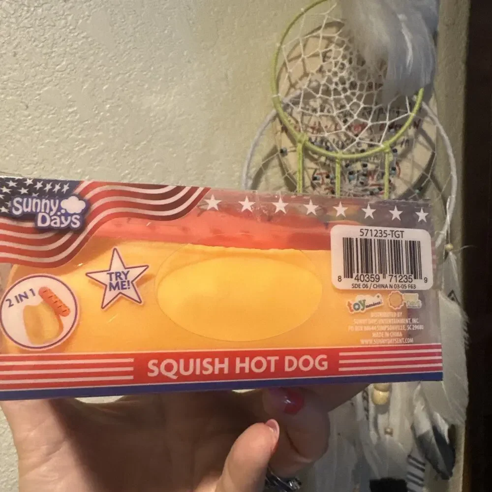 TOYMENDOUS SUNNY DAYS SQUISH HOT DOG Viral Summer Squishy Toy 2026 4th Of July